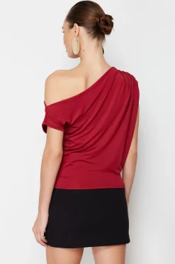 Trendyol Blusa de punto burdeos Discount