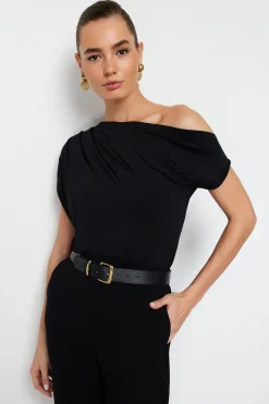 Trendyol Blusa de punto negro