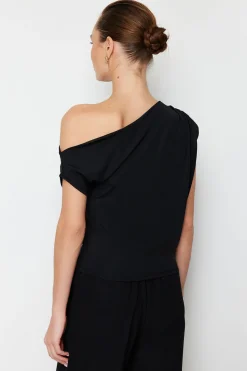 Trendyol Blusa de punto negro