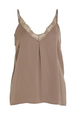 Vila Blusa de tirantes ajustables fluida Marr&oacute;n Clearance