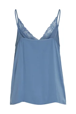 Vila Blusa de tirantes ajustables fluida Azul Sale