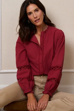 Polín Et Moi Blusa detalles Adela Coral Hot