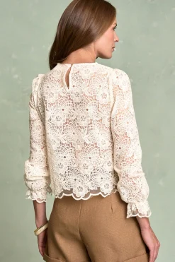 Polín Et Moi Blusa encaje ferrara Marfil Best
