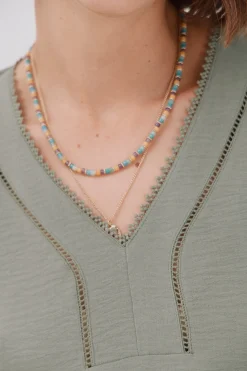 Cortefiel Blusa encaje volantes Kaki New