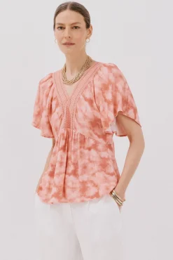 Cortefiel Blusa escote pico Multicolor Best