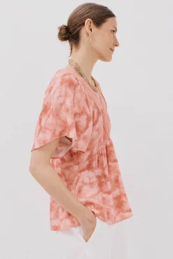 Cortefiel Blusa escote pico Multicolor Best