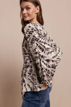 Slowlove Blusa estampada Marfil Best