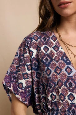 Slowlove Blusa estampada bordado Multicolor Best