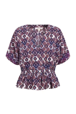 Slowlove Blusa estampada bordado Multicolor Best