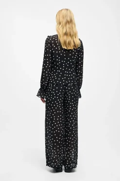 Object Blusa gasa estampada Negro Sale