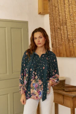 Jaase Blusa Imogen estampado Estella Azul Discount
