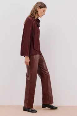 Cortefiel Blusa lazo Vino Best