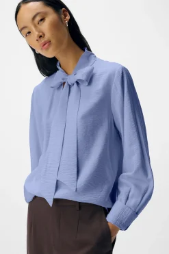 Object Blusa lazo viscosa Azul Hot