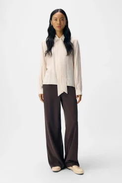 Object Blusa lazo viscosa Blanco Clearance