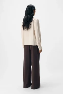 Object Blusa lazo viscosa Blanco Clearance