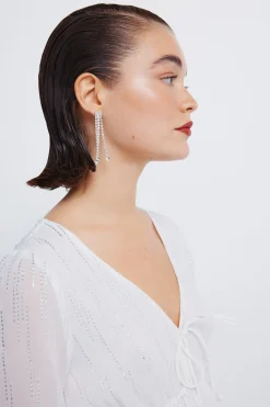 Springfield Blusa lurex goma cintura marr&oacute;n