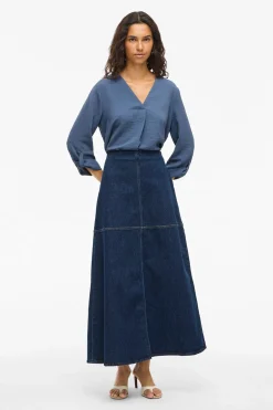 Vila Blusa manga 3/4 Azul Sale