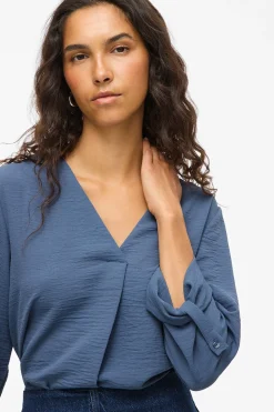 Vila Blusa manga 3/4 Azul Sale