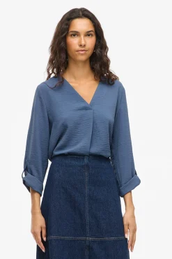 Vila Blusa manga 3/4 Azul Sale