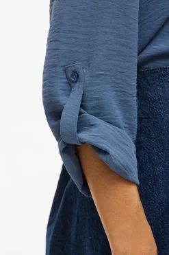 Vila Blusa manga 3/4 Azul Sale