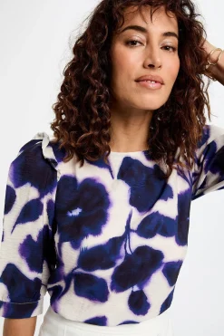 Morgan Blusa manga 3/4 estampada Multicolor