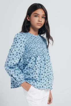 Springfield Kids Blusa manga larga niña azul Outlet