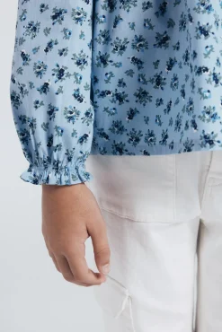 Springfield Kids Blusa manga larga niña azul Outlet