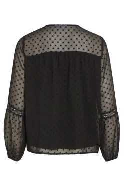 Vila Blusa manga larga plumeti Negro Discount