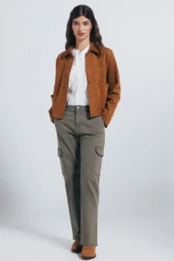 Springfield Blusa plumetti lace marr&oacute;n Hot