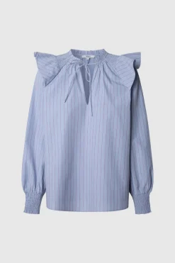 Pepe Jeans Blusa Popelín De Rayas azul Clearance