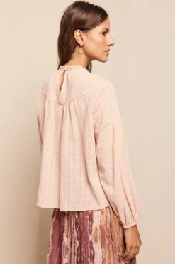 Slowlove Blusa puntillas Rosa Clearance