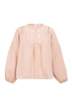 Slowlove Blusa puntillas Rosa Clearance