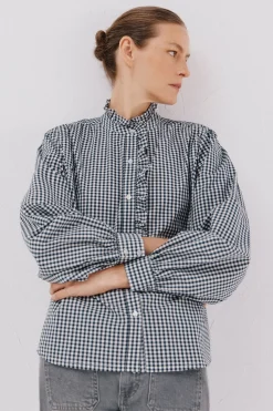 Cortefiel Blusa rayas cuello volantes Multicolor Outlet