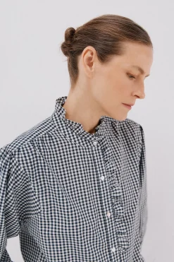 Cortefiel Blusa rayas cuello volantes Multicolor Outlet