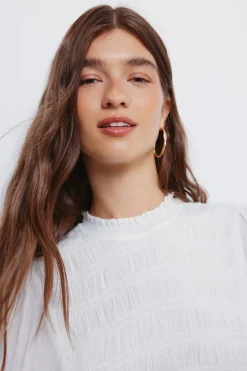 Springfield Blusa romántica gomas marr&oacute;n Sale