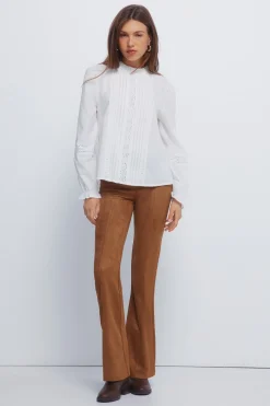 Springfield Blusa romántica lace marr&oacute;n Best