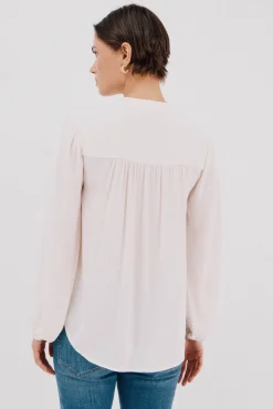 Cortefiel Blusa satinada fluida Blanco Outlet