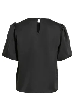 Vila Blusa satinada manga globo Negro New
