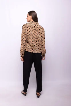 Object Blusa tejido textura Marr&oacute;n Hot