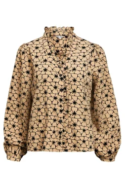 Object Blusa tejido textura Marr&oacute;n Hot