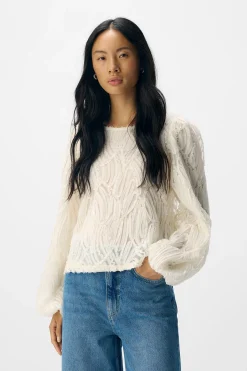 Object Blusa tejido textura Blanco Clearance