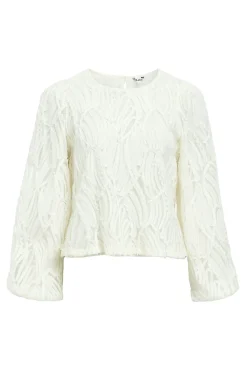 Object Blusa tejido textura Blanco Clearance