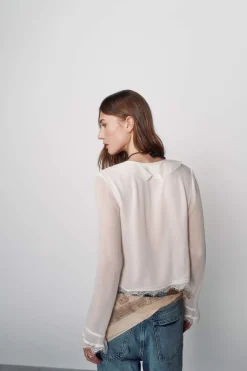 High Spirits Blusa Twisty beige New