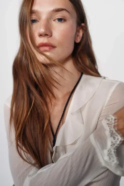 High Spirits Blusa Twisty beige New