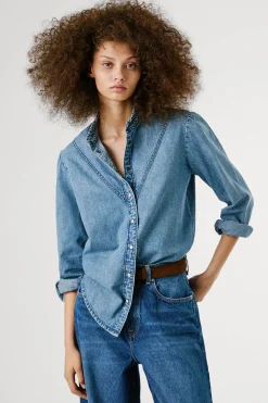 Pepe Jeans Blusa vaquera regular azul Hot