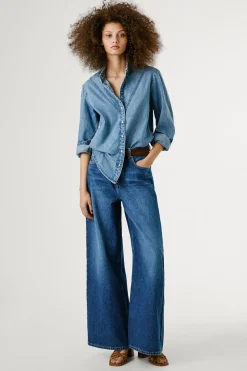 Pepe Jeans Blusa vaquera regular azul Hot