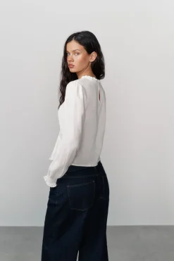 High Spirits Blusa Whimsy beige Clearance