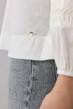 Pedro del Hierro Bluseta romántica Crudo Online