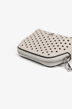 Vilanova Bolsito efecto piel perforada Marfil Discount