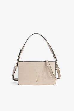 Vilanova Bolso Bandolera con Efecto Cocodrilo Beige Hot